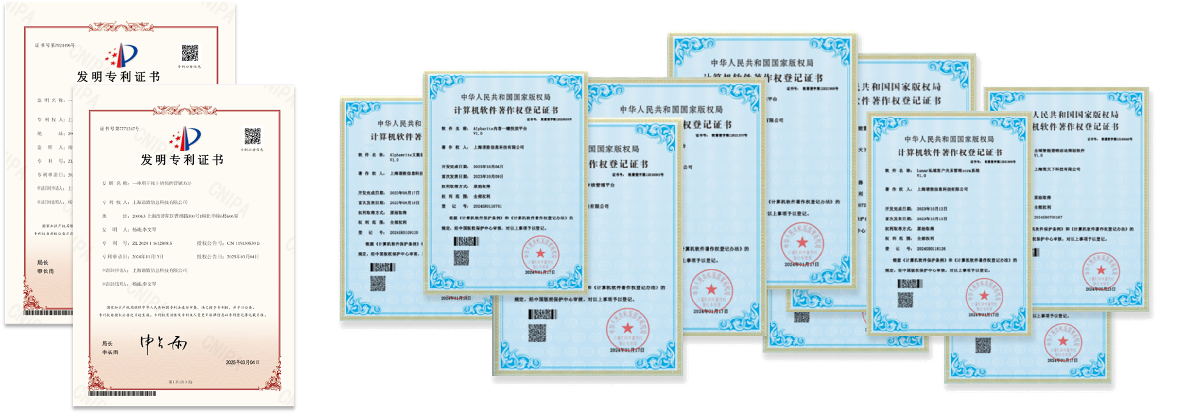 专利与著作权展示